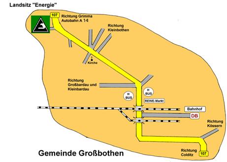 Skizze der Ortslage